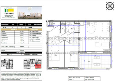 Appartement - 73 m² - 3 pièces