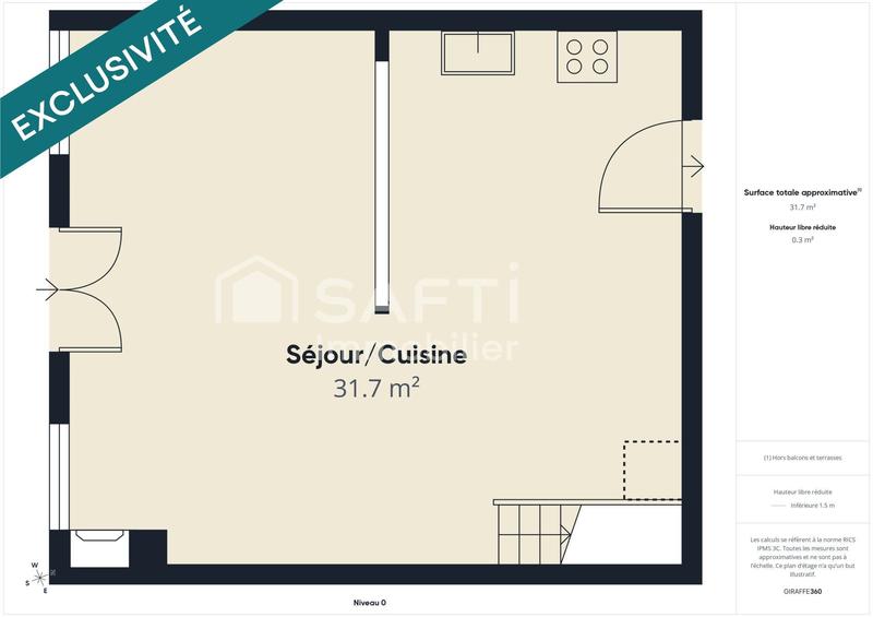 Maison - 60 m² - 3 pièces