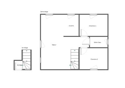 Immeuble - 150 m² - 2 pièces