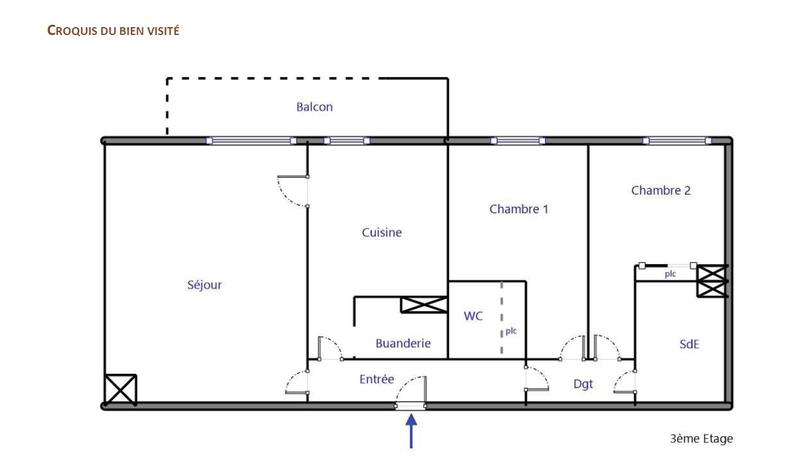 Appartement ancien - 66 m² - 3 pièces