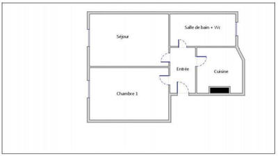 Appartement - 33 m² - 2 pièces