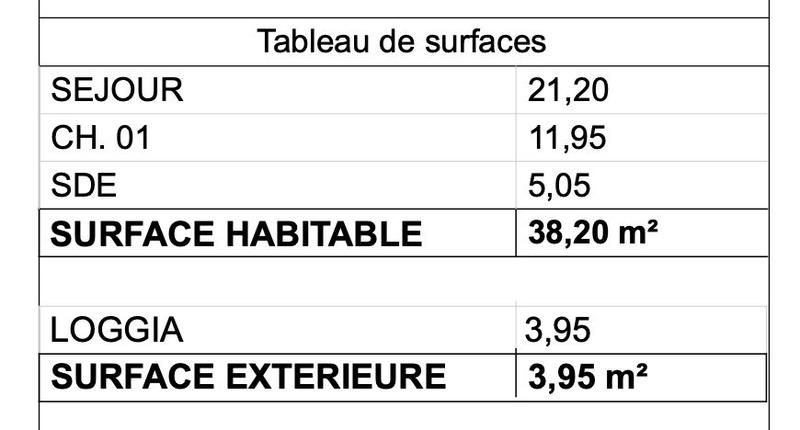 Appartement - 38 m² - 2 pièces