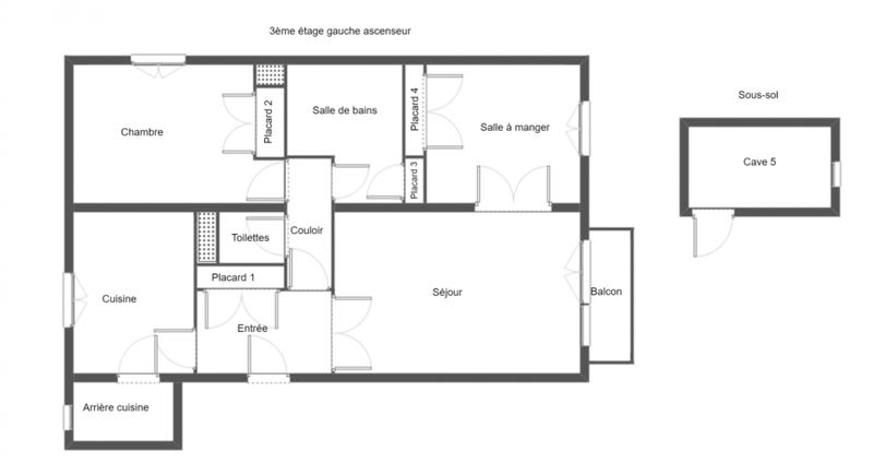 Appartement - 67 m² - 3 pièces