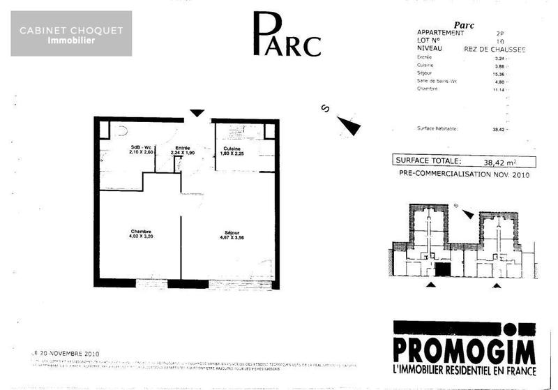 Appartement - 38 m² - 2 pièces