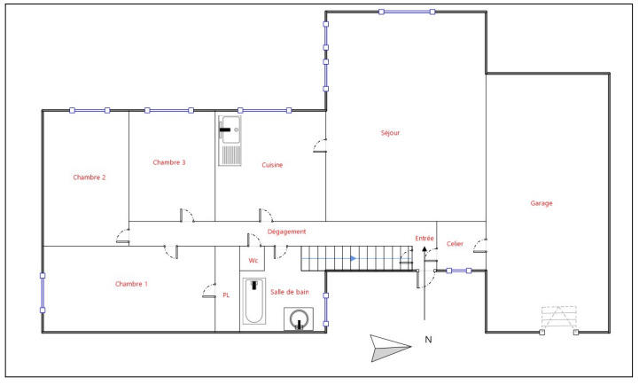 Pavillon - 100 m² - 5 pièces