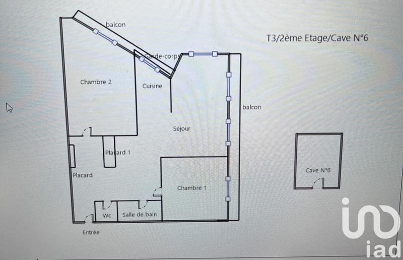 Appartement - 74 m² - 3 pièces