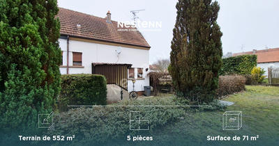 Maison - 72 m² - 5 pièces