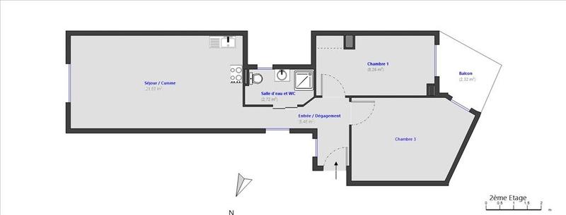 Appartement - 52 m² - 3 pièces