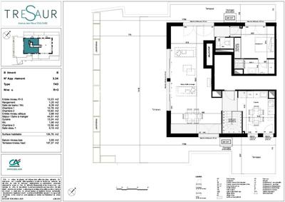 Appartement - 125 m² - 5 pièces