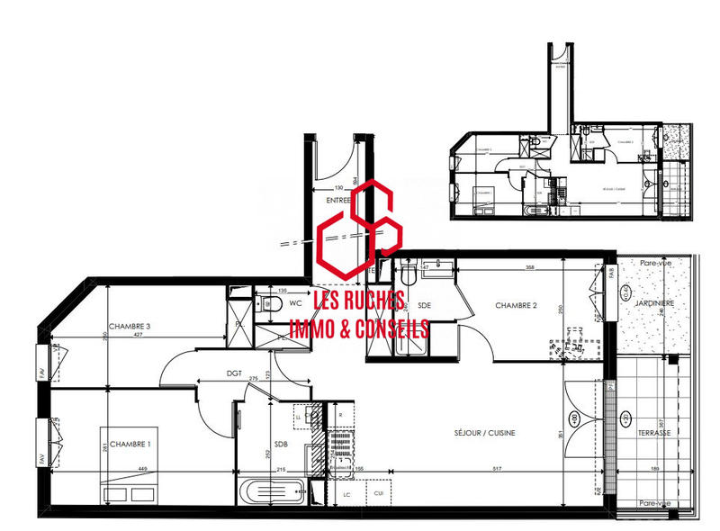 Appartement - 81 m² - 4 pièces