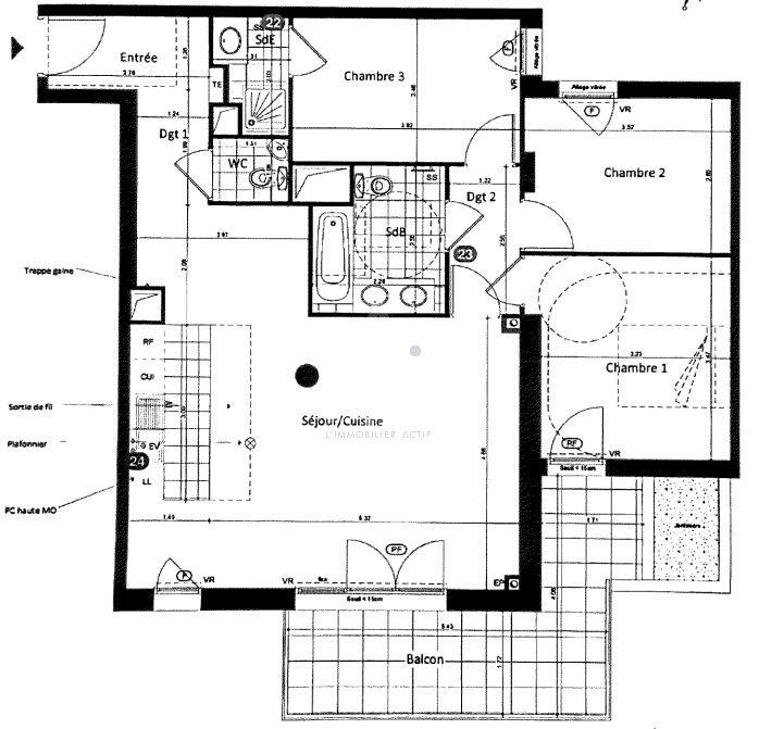 Appartement - 85 m² - 4 pièces
