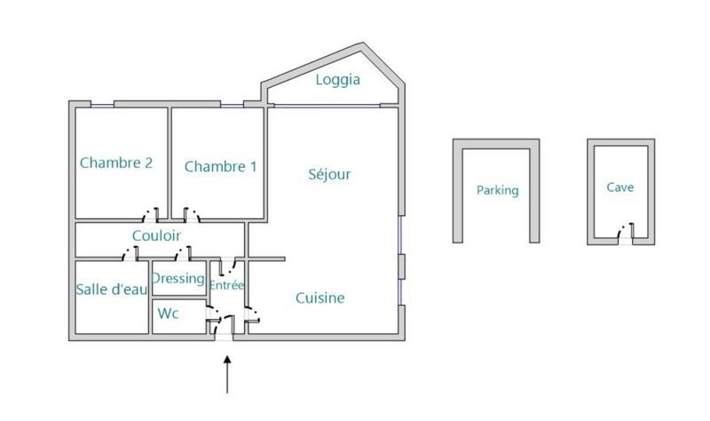 Appartement - 69 m² - 3 pièces