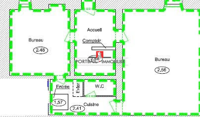 Local commercial - 65 m² - 3 pièces