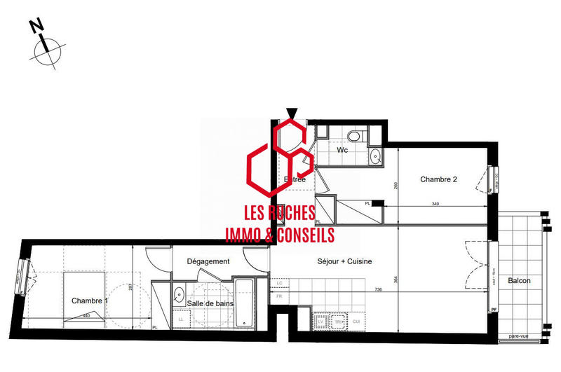 Appartement - 68 m² - 3 pièces