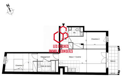 Appartement - 68 m² - 3 pièces