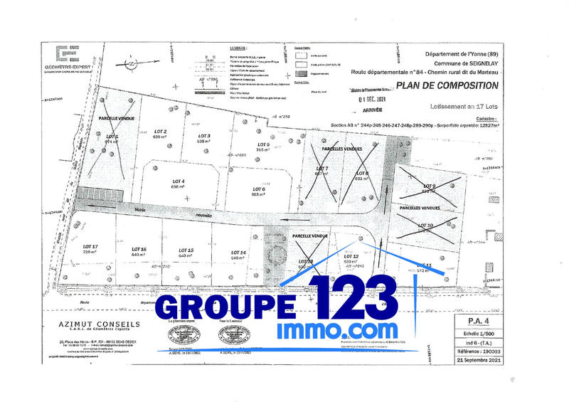 Terrain - 728 m²
