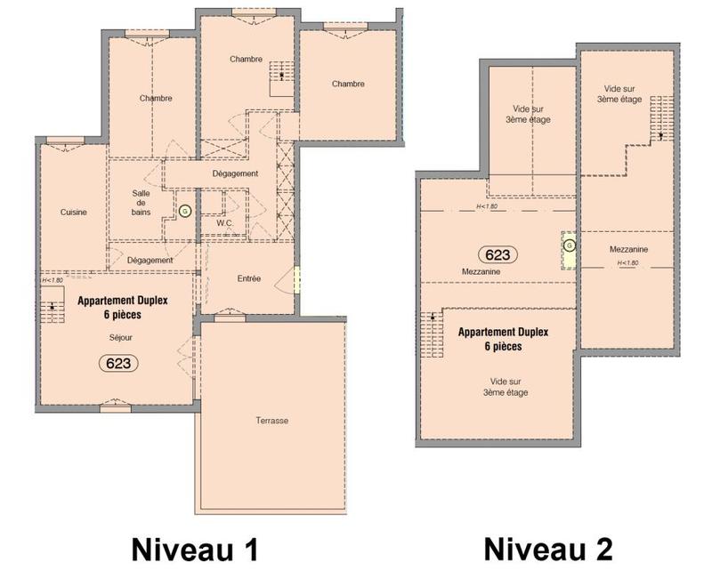 Appartement - 107 m² - 6 pièces