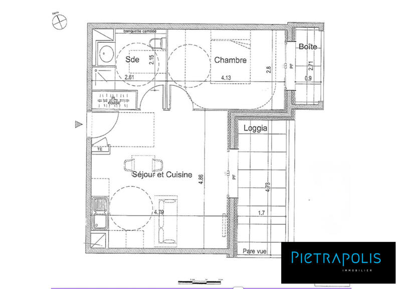 Appartement - 41 m² - 2 pièces
