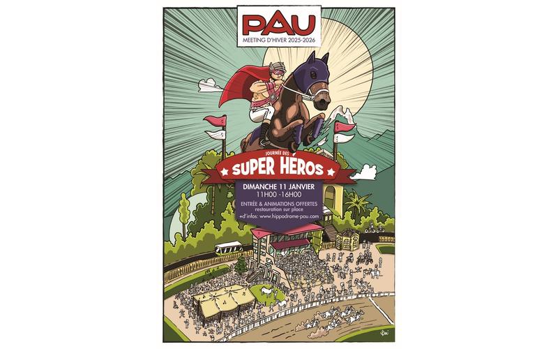 Courses Hippodrome de Pau - Journée des super héros