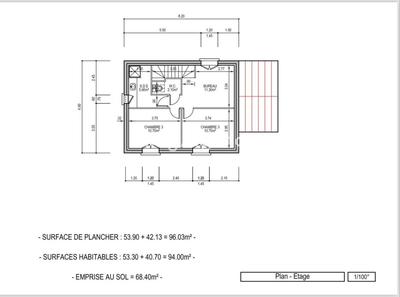 Maison traditionnelle - 100 m² - 5 pièces
