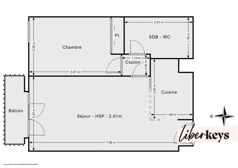 Appartement - 39 m² - 2 pièces