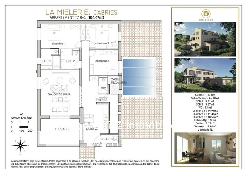 Appartement - 103 m² - 4 pièces