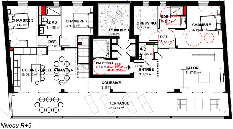 Appartement - 149 m² - 5 pièces