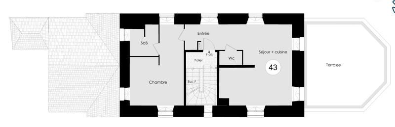 Appartement - 56 m² - 2 pièces