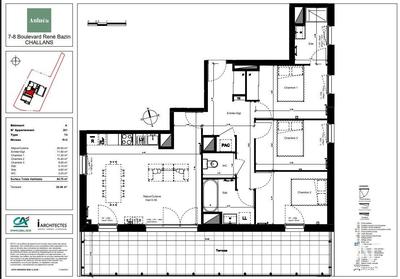 Appartement - 85 m² - 4 pièces