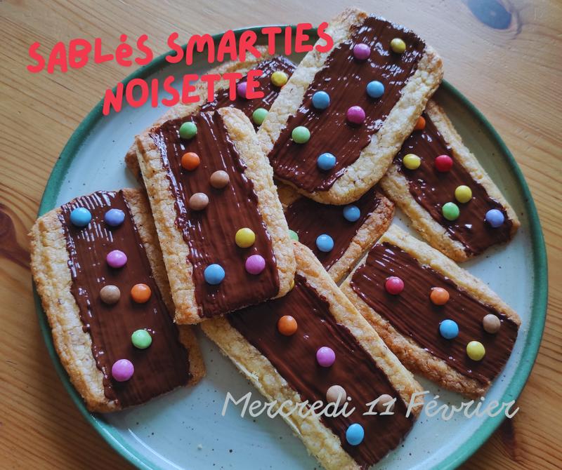 Sablés smarties noisettes