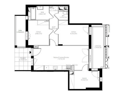 Appartement - 70 m² - 4 pièces