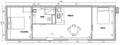 Maison - 50 m² - 3 pièces