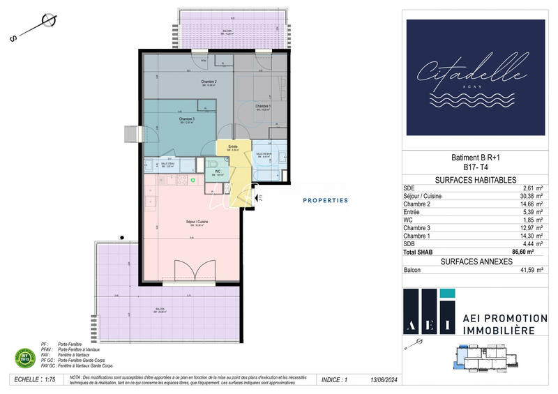 Appartement - 87 m² - 4 pièces