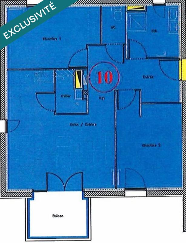 Appartement - 64 m² - 3 pièces