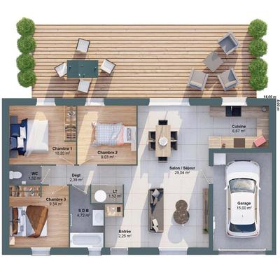 Maison - 78 m² - 5 pièces