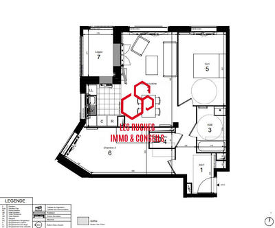 Appartement - 63 m² - 3 pièces