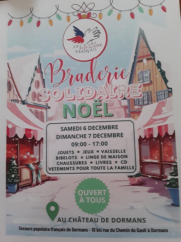 Braderie de noël du secours populaire français