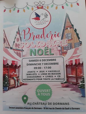 Braderie de noël du secours populaire français
