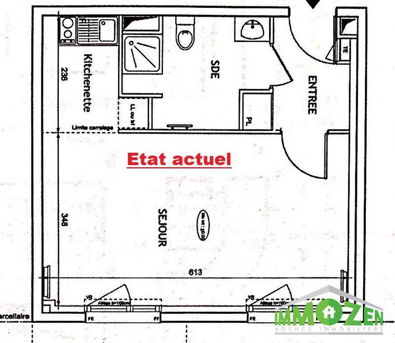 Appartement - 34 m² - 2 pièces