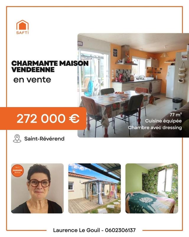 Maison - 77 m² - 3 pièces