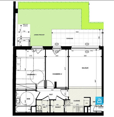Appartement - 61 m² - 3 pièces