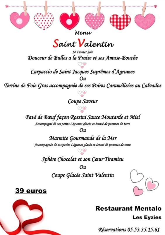 La Saint Valentin au restaurant Mentalo