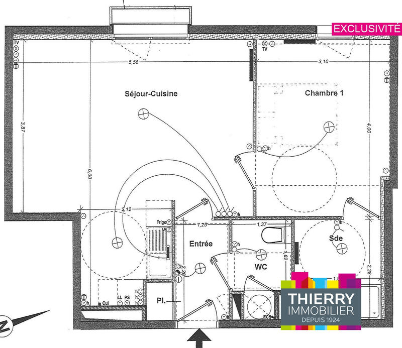 Appartement - 49 m² - 2 pièces