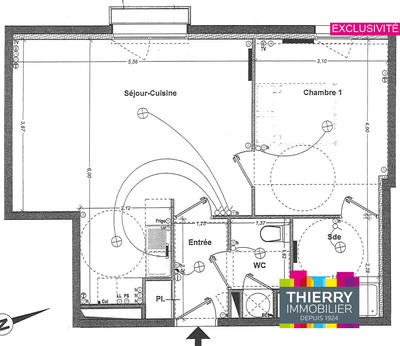 Appartement - 49 m² - 2 pièces