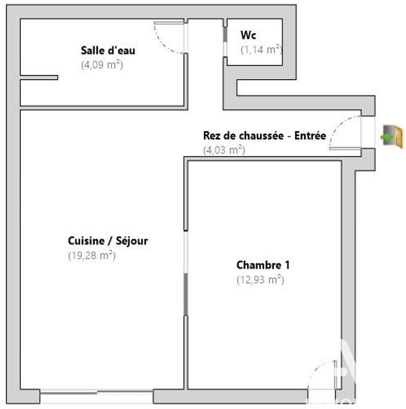 Appartement - 41 m² - 2 pièces