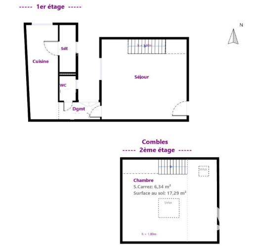 Appartement - 40 m² - 2 pièces