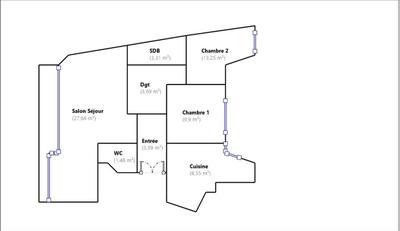 Appartement - 71 m² - 3 pièces