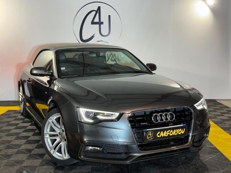 Audi A5 s-line Cabriolet Quattro 3.0 Tdi s-Tronic 245 ch Régulateur de vitesse, Sièges Alcantara, Bluetooth
