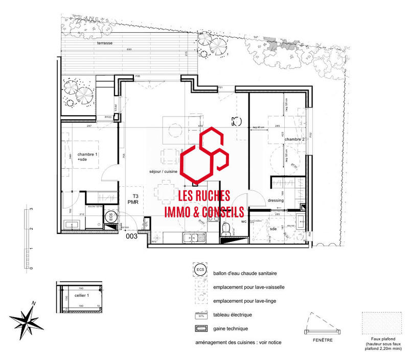 Appartement - 86 m² - 3 pièces