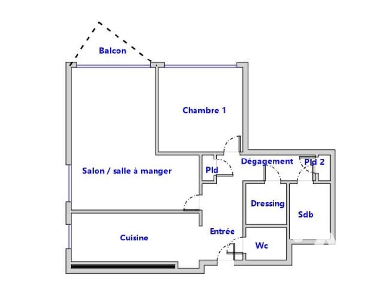Appartement - 55 m² - 2 pièces